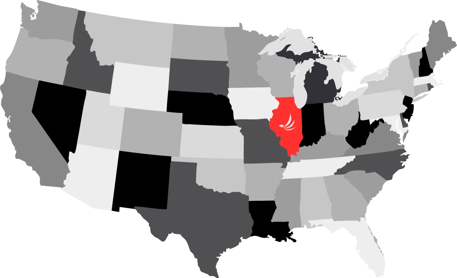 Falcon Moving Illinois coverage map