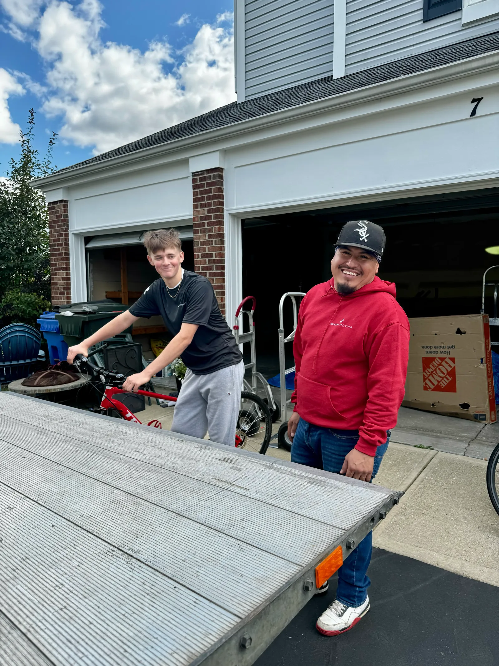Falcon Moving labor crew ready to support loading and unloading
